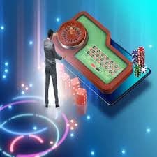 Tata letak meja roulette dengan area taruhan
